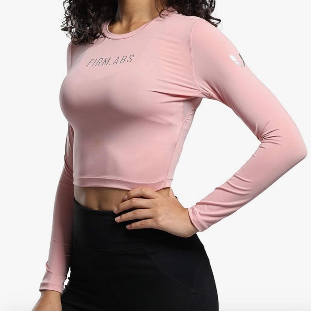 Firm abs long sleeve crop top